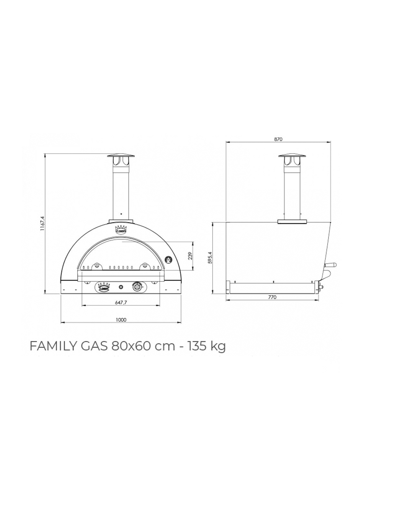 Clementi Original Wood Fired Pizza Oven – Versatile Cooking in Three Sizes