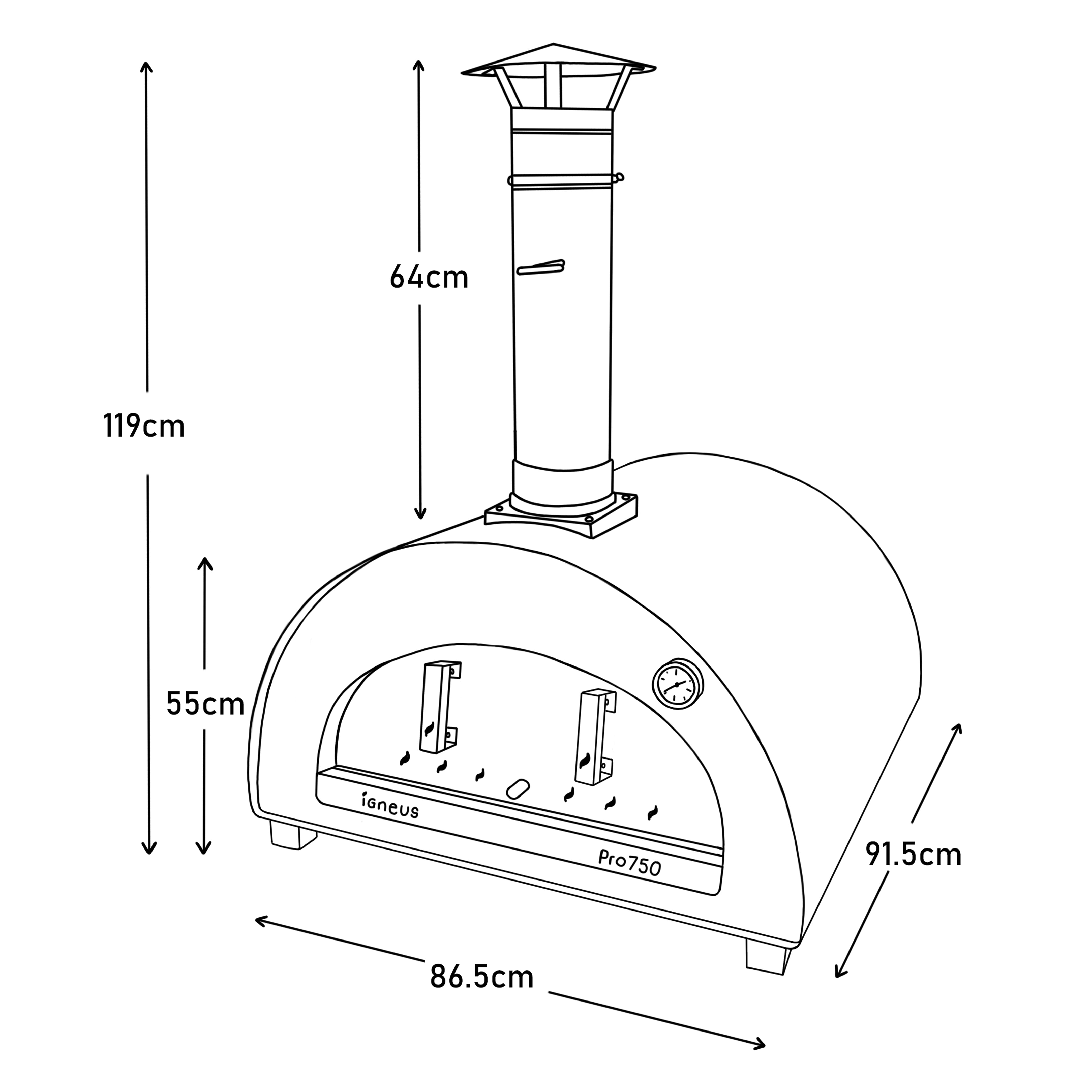 Igneus Pro 750 – Unmatched Capacity, Authentic Wood-Fired Flavour