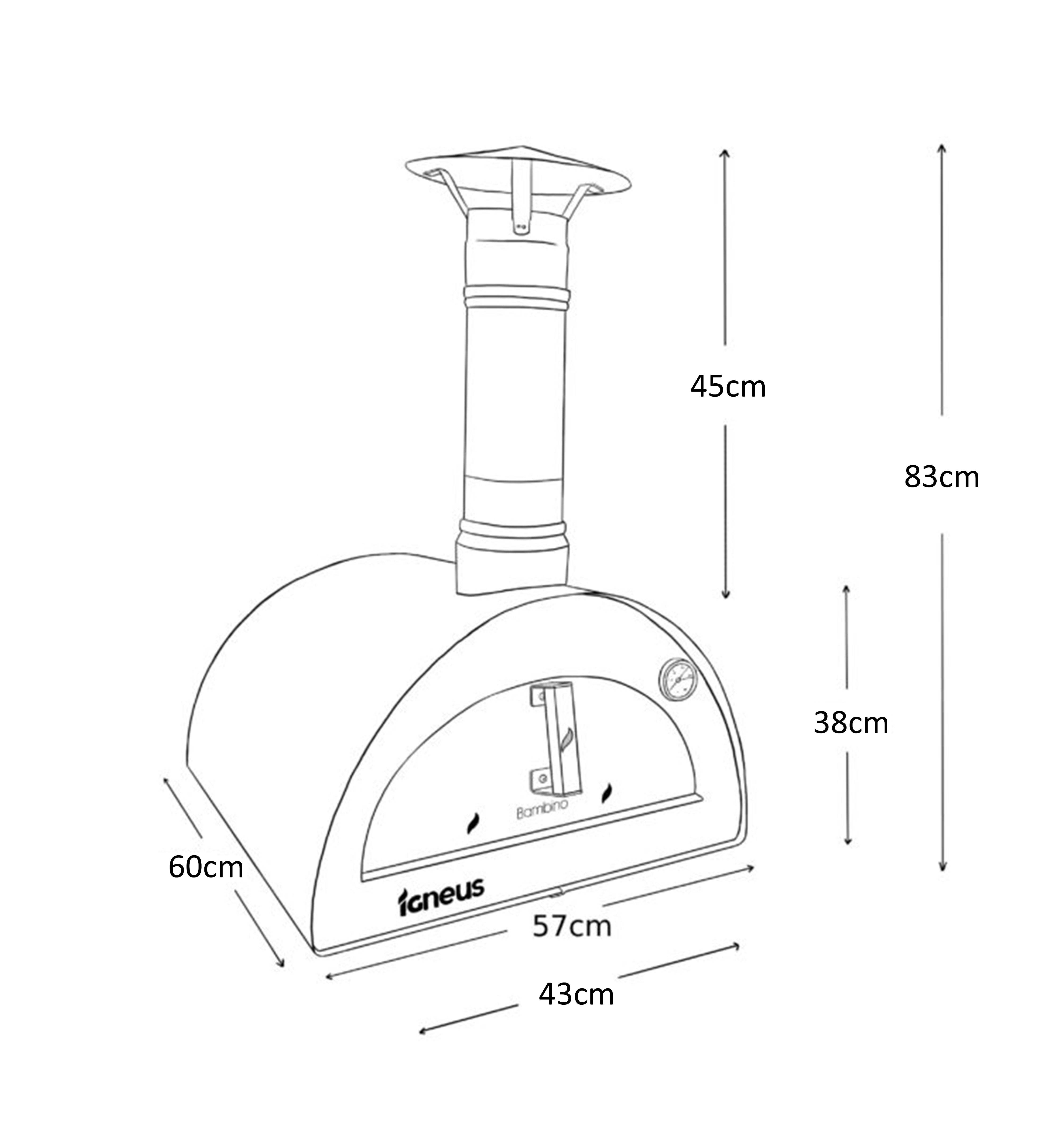 Igneus Bambino Wood Fired Pizza Oven – Compact Power, Authentic Flavour