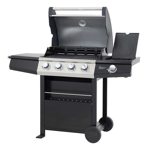 Grenada 4 Burner Side Burner Black Gas BBQ