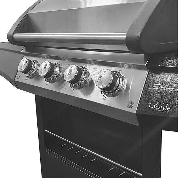 Grenada 4 Burner Side Burner Black Gas BBQ